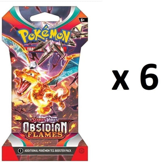 Pokemon TCG: Obsidian Flames Hanger Pack x 6 - Ninetales Trading Co