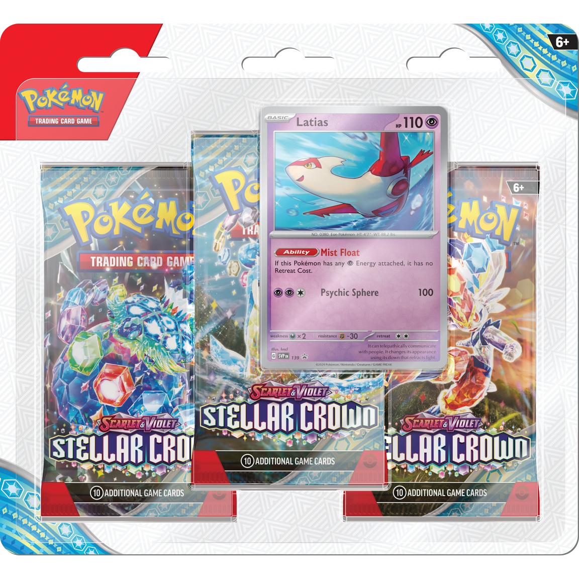 Pokemon TCG: Scarlet and Violet Stellar Crown Three Booster Blister - Ninetales Trading Co