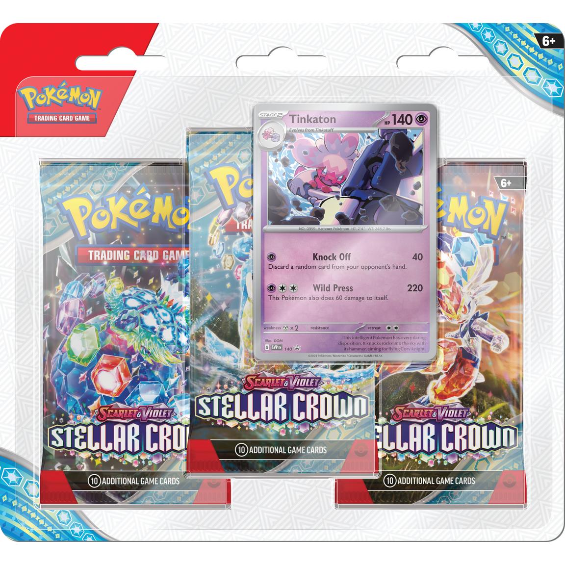 Pokemon TCG: Scarlet and Violet Stellar Crown Three Booster Blister - Ninetales Trading Co