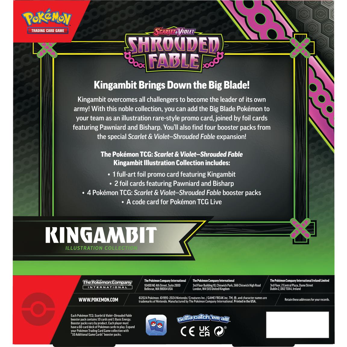 Pokemon TCG: Scarlet & Violet Shrouded Fable Kingambit Illustration Collection - Ninetales Trading Co